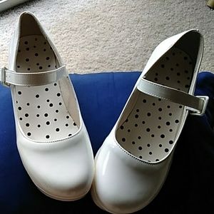 White wedge/platform lolita mary janes 6 1/2